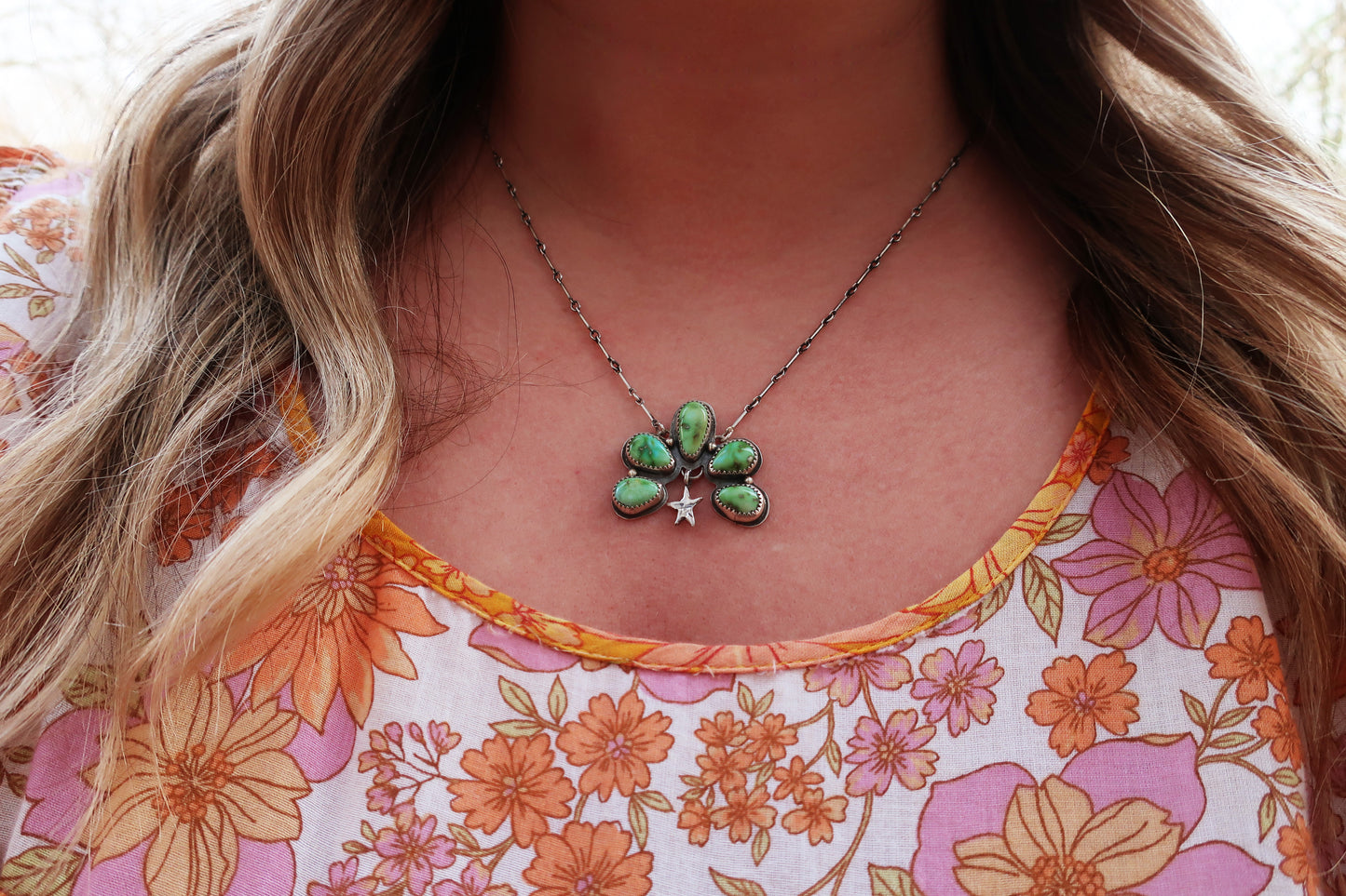 Bells of Ireland Statement Necklace