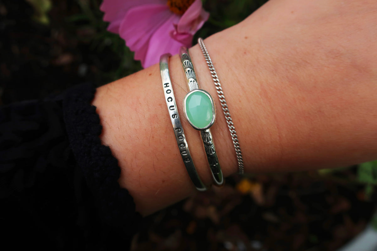 Aqua Chalcedony Cuff
