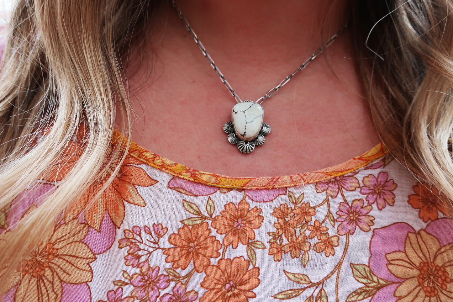Queen Anne's Lace Statement Necklace