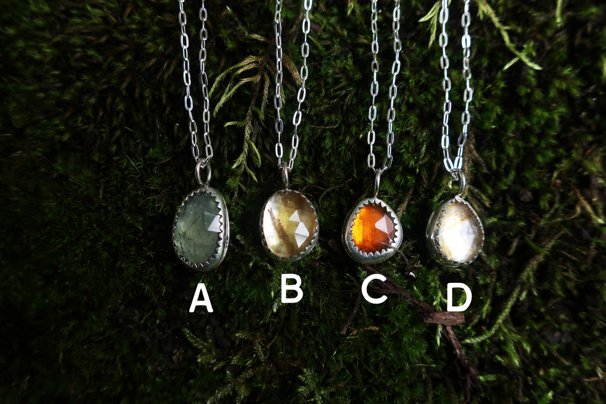 Autumn Raindrop Mini Necklace