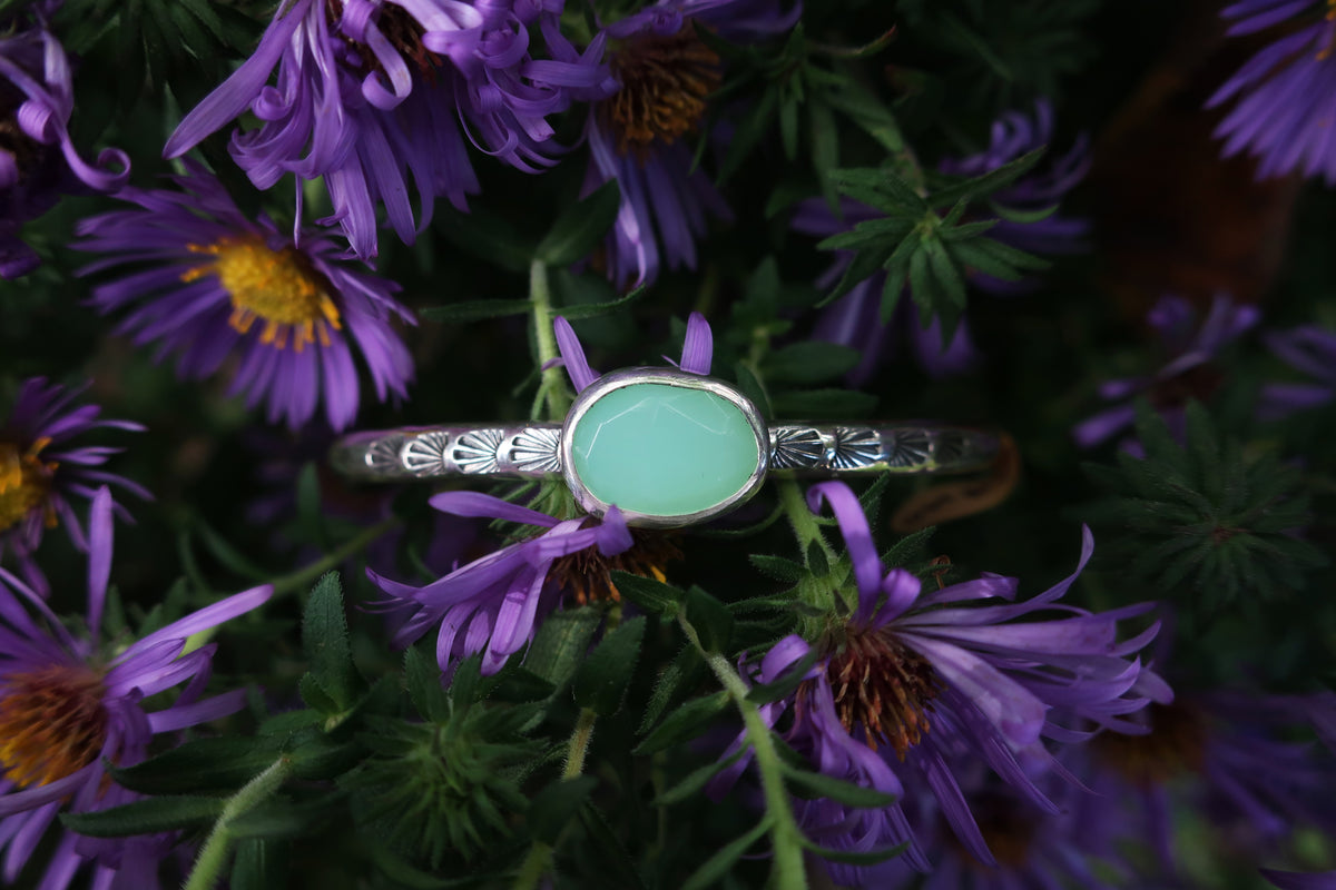 Aqua Chalcedony Cuff